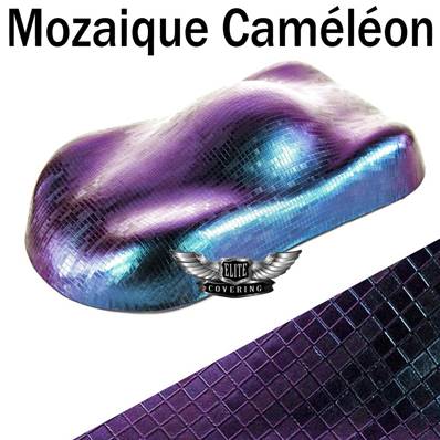 MOZAIQUE Goutte de Pluie (Caméléon Bleu irisé) Vinyle Adhésif Auto-Moto-Déco-Maison