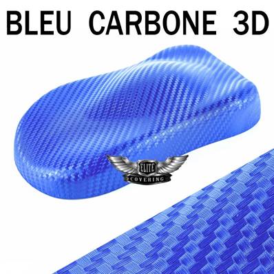 ( Bleu Carbone 3D ) Vinyle Adhésif Auto-Moto-Déco-Maison