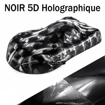 ( Noir 4D Holographique ) Vinyle Adhésif Auto-Moto-Déco-Maison